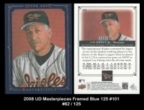 2008 UD Masterpieces Framed Blue 125 #101