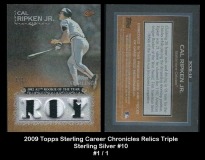2009 Topps Sterling Career Chronicles Relics Triple Sterling Silver #10