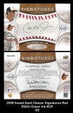 2009 Sweet Spot Classic Signatures Red Stitch Green Ink #CR