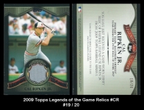 2009 Topps Legends of the Game Relics #CR