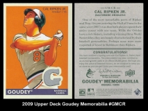 2009 Upper Deck Goudey Memorabilia #GMCR