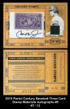 2010 Panini Century Baseball Three Cent Stamp Materials Autographs #5