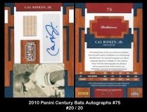 2010 Panini Century Bats Autographs #75