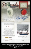 2010 Panini Century Postcards Materials Prime Autographs #8