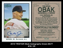 2010 TRISTAR Obak Autographs Green #A77