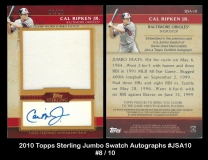 2010 Topps Sterling Jumbo Swatch Autographs #JSA10