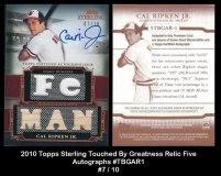 2010 Topps Sterling Touched By Greatness Relic Five Autographs #TBGAR1