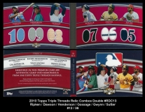 2010 Topps Triple Threads Relic Combos Double #RDC13