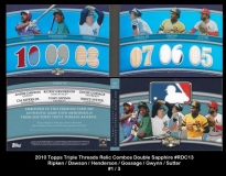 2010 Topps Triple Threads Relic Combos Double Sapphire #RDC13