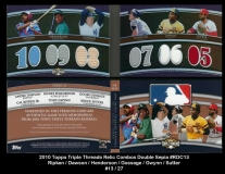 2010 Topps Triple Threads Relic Combos Double Sepia #RDC13