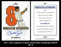 2011 Leaf Legends of Sport Numeration Autographs #NU5