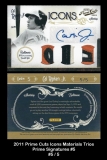 2011 Prime Cuts Icons Materials Trios Prime Signatures #5