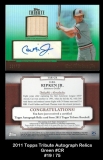 2011 Topps Tribute Autograph Relics Green #CR