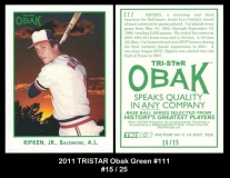 2011 TRISTAR Obak Green #111