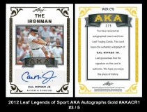 2012 Leaf Legends of Sport AKA Autographs Gold #AKACR1