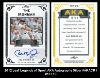 2012 Leaf Legends of Sport AKA Autographs Silver #AKACR1