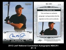 2012 Leaf National Convention Autographs #BACR1