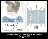 2012 Panini National Treasures HOF Memebership Signatures #44