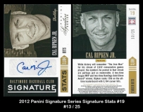 2012 Panini Signature Series Signature Stats #19