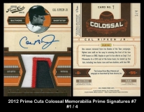 2012 Prime Cuts Colossal Memorabilia Prime Signatures #7