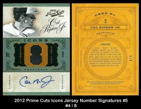 2012 Prime Cuts Icons Jersey Number Signatures #5