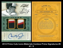 2012 Prime Cuts Icons Materials Combos Prime Signatures #5
