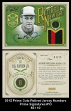 2012 Prime Cuts Retired Jersey Numbers Prime Signatures #10