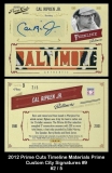 2012 Prime Cuts Timeline Materials Prime Custom City Signatures #9
