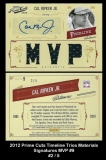 2012 Prime Cuts Timeline Trios Materials Signatures MVP #9