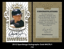 2012 Sportkings Autographs Gold #ACRJ1