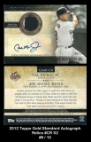 2012 Topps Gold Standard Autograph Relics #CR S2