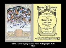 2012 Topps Gypsy Queen Relic Autographs #CR