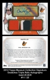 2012 Topps Museum Collection Signature Swatches Triple Relic Autographs Gold 25 #CR