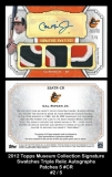2012 Topps Museum Collection Signature Swatches Triple Relic Autographs Patches 5 #CR