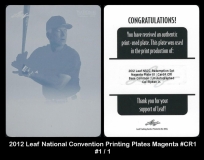2012 Leaf National Convention Printing Plates Magenta #CR1