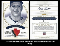 2012 Panini National Treasures Nicknames Prime #110