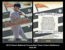 2012 Panini National Convention Team Colors Baltimore Holo #1