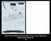 2012 Panini National Convention Team Colors Baltimore Make Ready Black #1