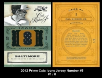 2012 Prime Cuts Icons Jersey Number #5