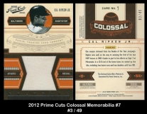 2012 Prime Cuts Colossal Memorabilia #7