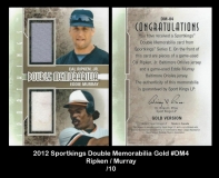 2012 Sportkings Double Memorabilia Gold #DM4