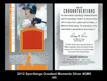2012 Sportkings Greatest Moments Silver #GM5