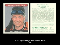 2012 Sportkings Mini Silver #209