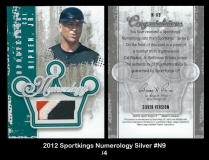 2012 Sportkings Numerology Silver #N9