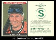 2012 Sportkings Premium Back #209