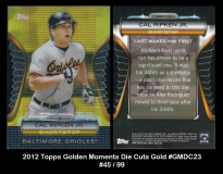 2012 Topps Golden Moments Die Cuts Gold #GMDC23