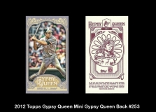 2012 Topps Gypsy Queen Mini Gypsy Queen Back #253