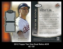 2012 Topps Tier One Dual Relics #CR