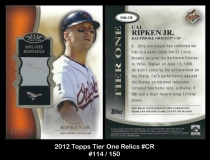 2012 Topps Tier One Relics #CR