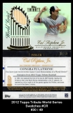 2012 Topps Tribute World Series Swatches #CR